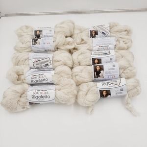 10 skeins Red Heart Boutique Rigoletto Sequins Yarn-Cream 3101 8 yds-Bulky 6